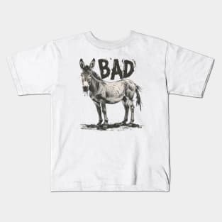 Bad Ass Donkey Funny Kids T-Shirt